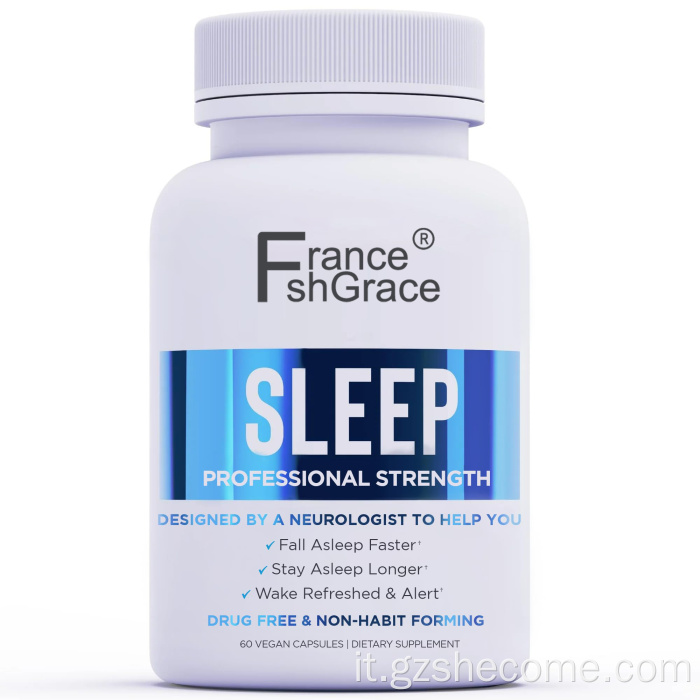 L'aiuto per il sonno per gli adulti promuove capsule di melatonina del sonno